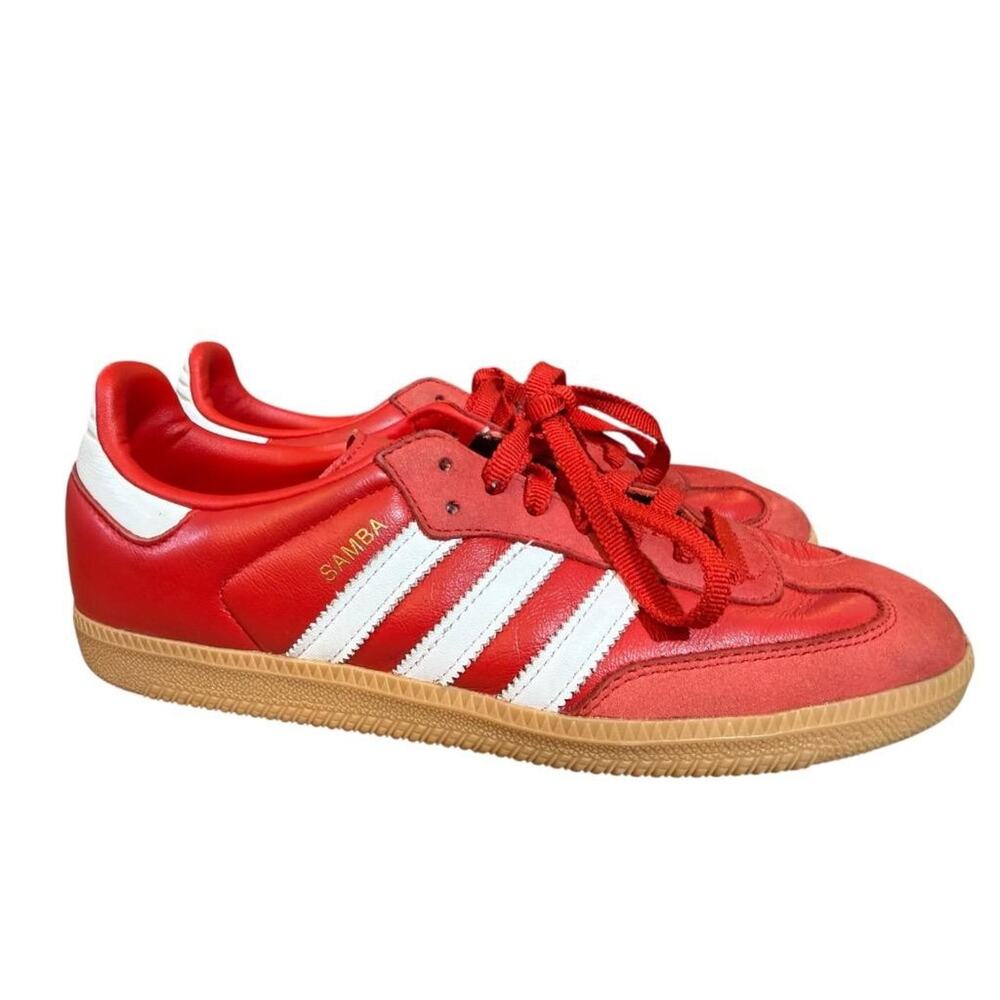 Adidas Samba Women's Red Leather Sneakers